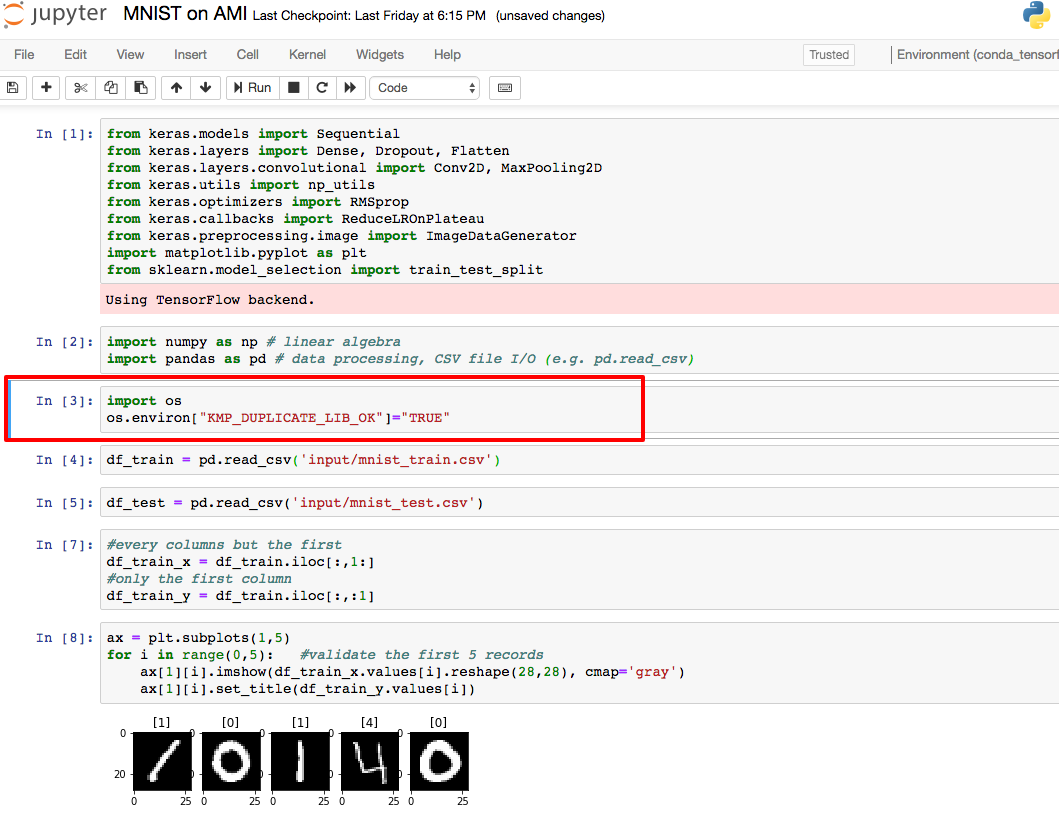 jupyter for CNN