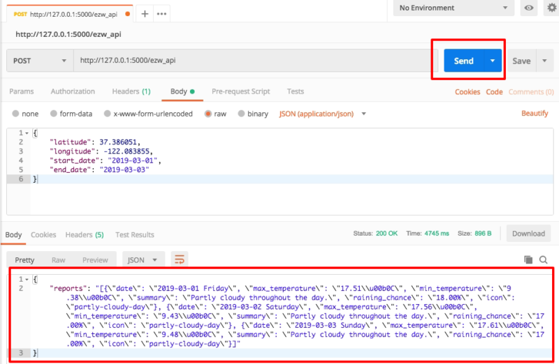 JSON response
